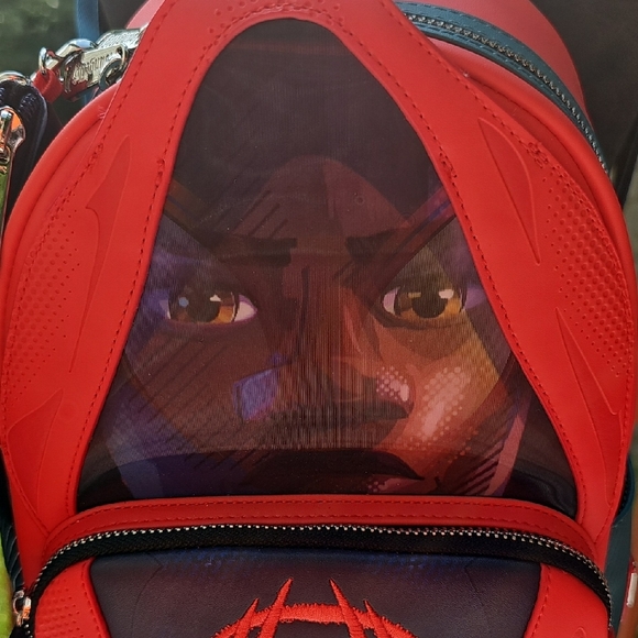 Loungefly Spiderman Into The Spiderverse Cosplay mini backpack. - Picture 2 of 13